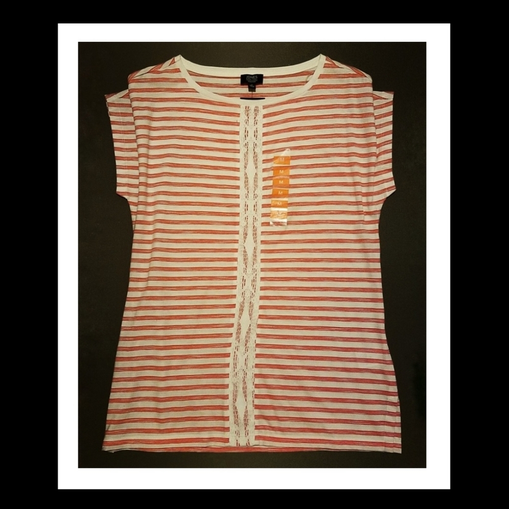 Jones NY Women's Striped Short Sleeve Tunic